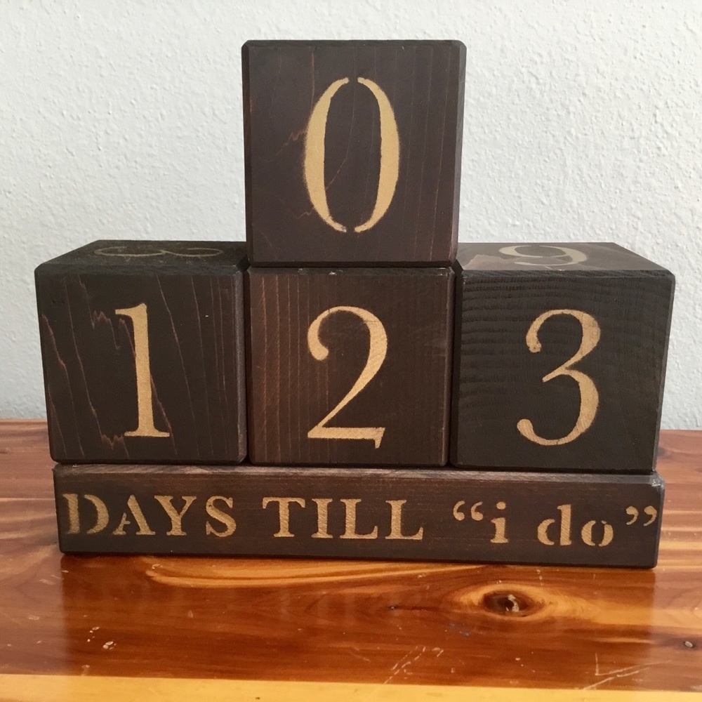 5 Piece Wooden Block Countdown Set